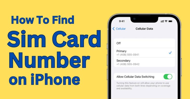 How To Find Sim Card Number iPhone