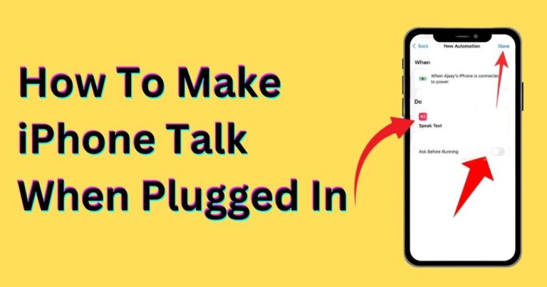 How To Make iPhone Talk When Plugged In