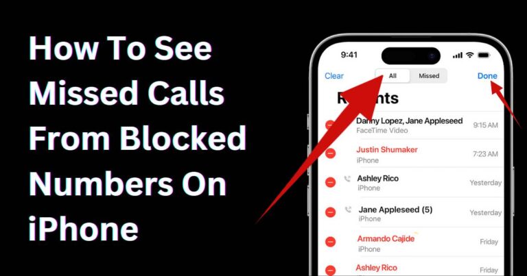 How To See Missed Calls From Blocked Numbers On iPhone