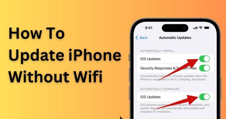 How To Update iPhone Without Wifi