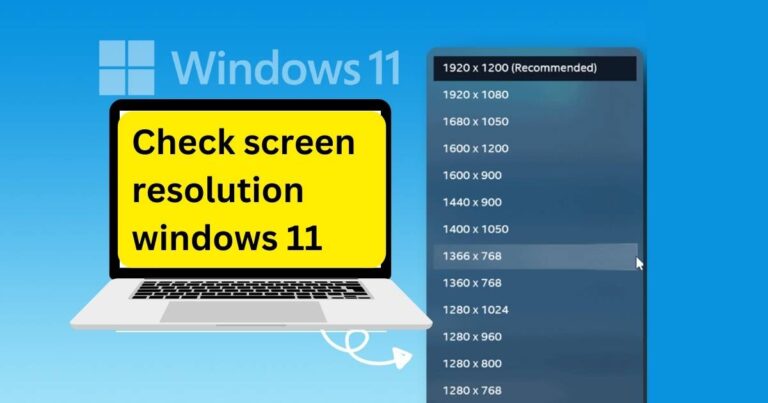 How to check screen resolution windows 11