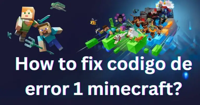 How to fix codigo de error 1 minecraft?