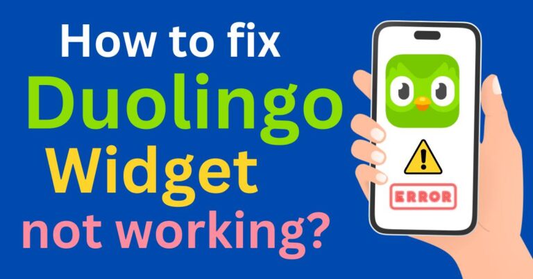 How to fix duolingo widget not working?
