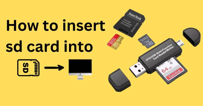How to insert sd card into PC