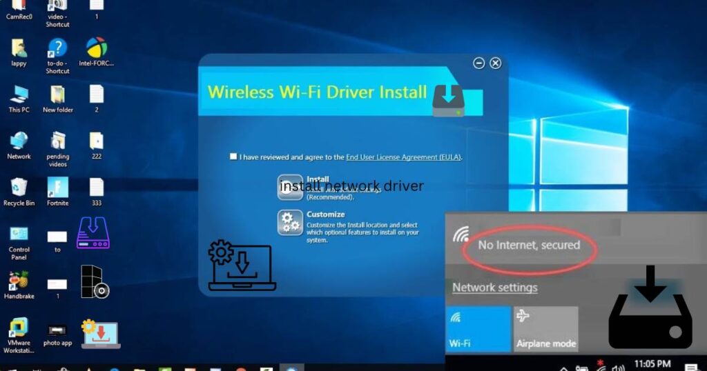 How to install network driver without internet