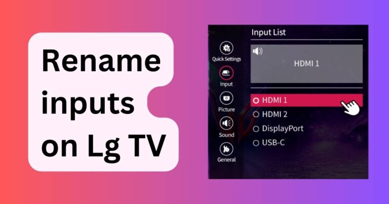 How to rename inputs on Lg TV