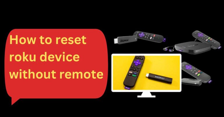 How to reset roku device without remote