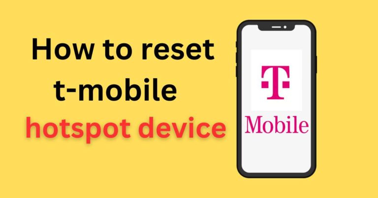 How to reset t-mobile hotspot device