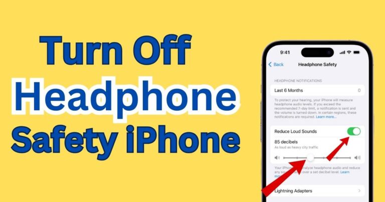 Turn Off Headphone Safety iPhone