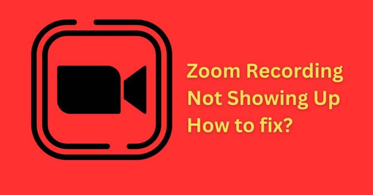Zoom Recording Not Showing Up-How to fix?