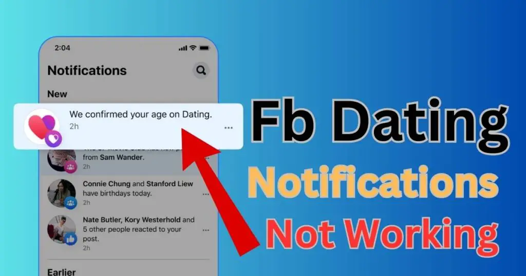 Fb Dating Notifications Not Working